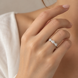 ANILLO TRIPLE ROSETON DE DIAMANTES