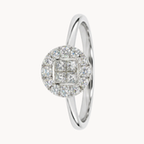 ANILLO ROSETON PRINCESA CON DIAMANTES