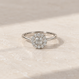 ANILLO ROSETON PRINCESA CON DIAMANTES