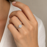 ANILLO ROSETON PRINCESA CON DIAMANTES