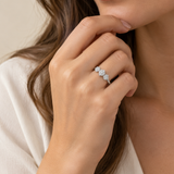 ANILLO ROSETONES DE DIAMANTES BRILLANTES