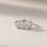 ANILLO ROSETONES DE DIAMANTES BRILLANTES