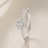 ANILLO ROSETON DE DIAMANTES