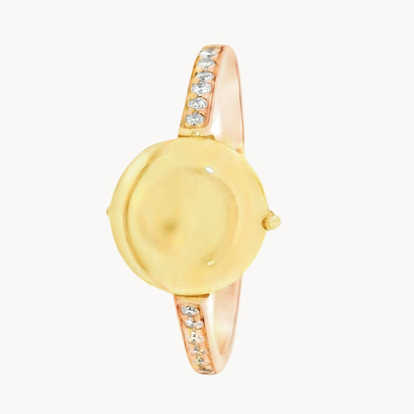 ANILLO CITRINO Y DIAMANTES CORDELIA
