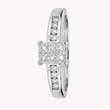 ANILLO CON DIAMANTES PRINCESA Y CARRIL