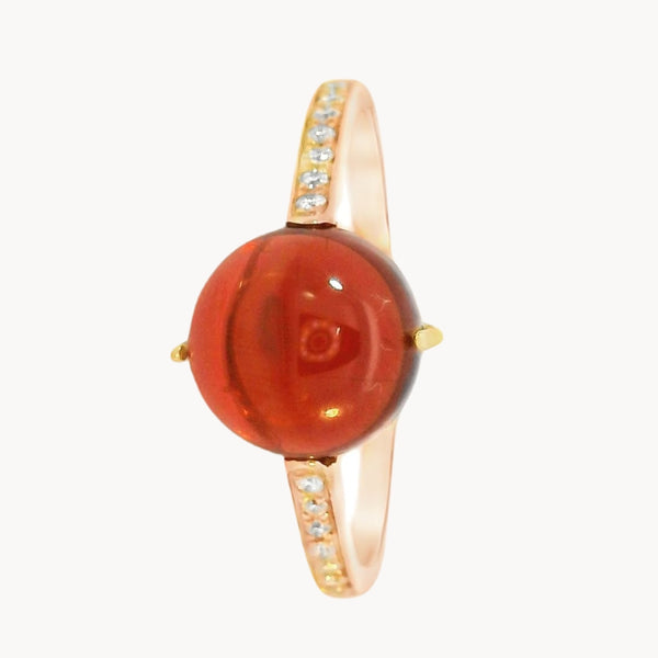 ANILLO GRANATE Y DIAMANTES CORDELIA