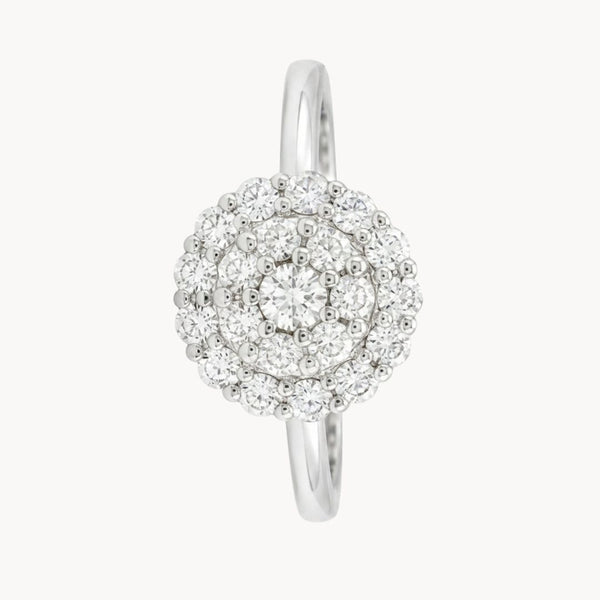 ANILLO DOBLE HALO DE DIAMANTES NATURALES
