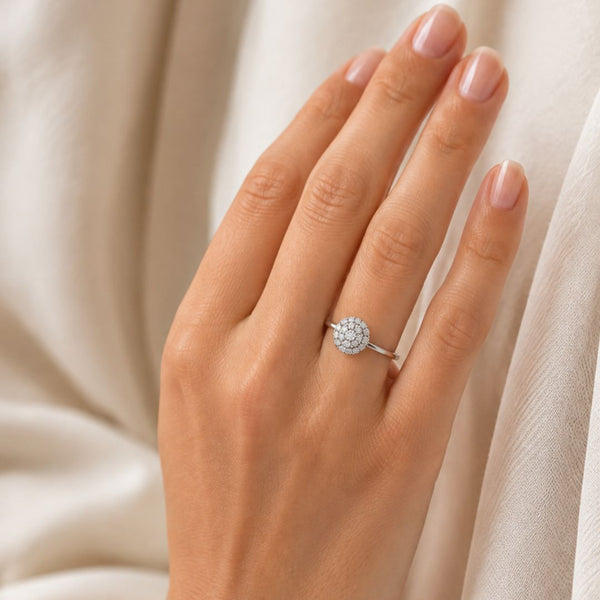 ANILLO DOBLE HALO DE DIAMANTES NATURALES