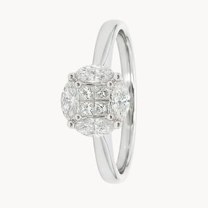 ANILLO CON DIAMANTES GEOMETRICOS