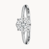 ANILLO DIAMANTE CENTRAL CON HALO