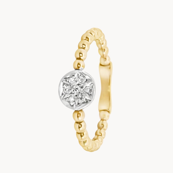 BICOLOR RING WITH DIAMONDS MERITA