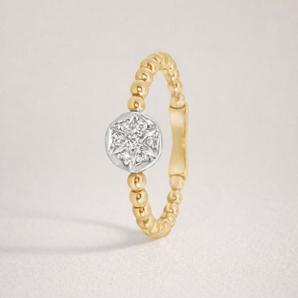 BICOLOR RING WITH DIAMONDS MERITA