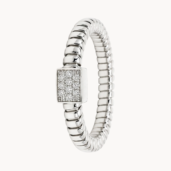 ANILLO ARO FLEXIBLE CON DIAMANTES NATURALES