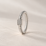 ANILLO ARO FLEXIBLE CON DIAMANTES NATURALES