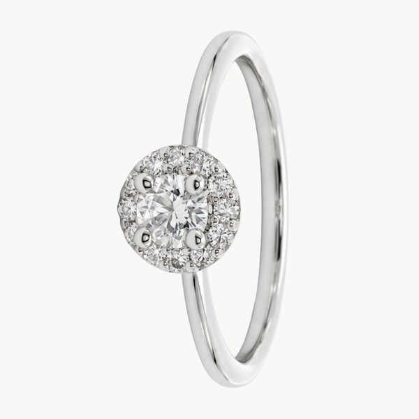 ANEL COM ROSA DE DIAMANTES NATURAIS