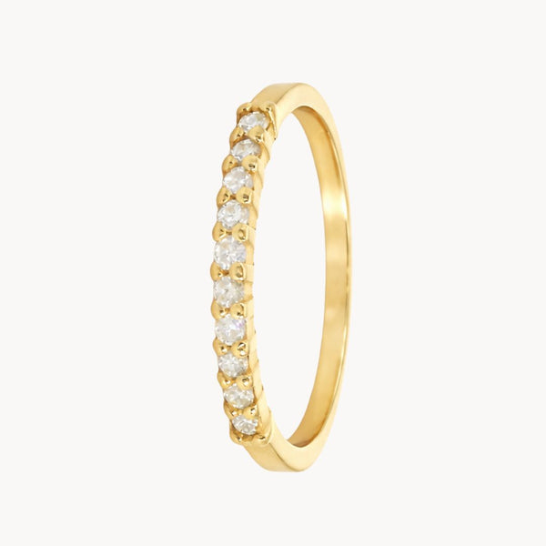 ANILLO MEDIA ALIANZA CON DIAMANTES 0.15 QUILATES AOIFE