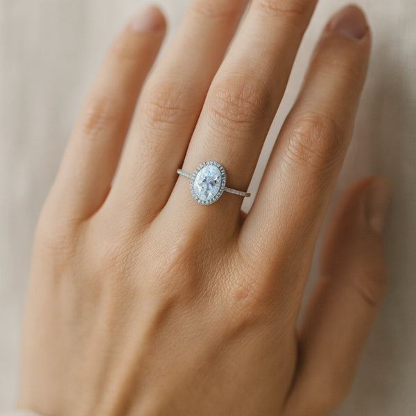 ANILLO AGUAMARINA Y DIAMANTES GAMILA