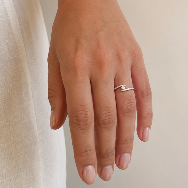 ANILLO ABIERTO DIAMANTES EN MOVIMIENTO