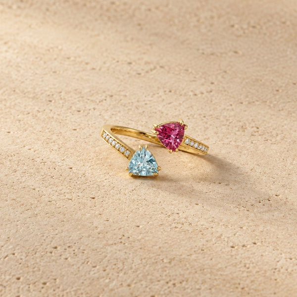 ANILLO ABIERTO TOPACIOS CON DIAMANTES