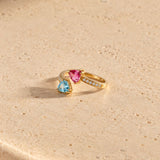 ANILLO ABIERTO TOPACIOS CON DIAMANTES
