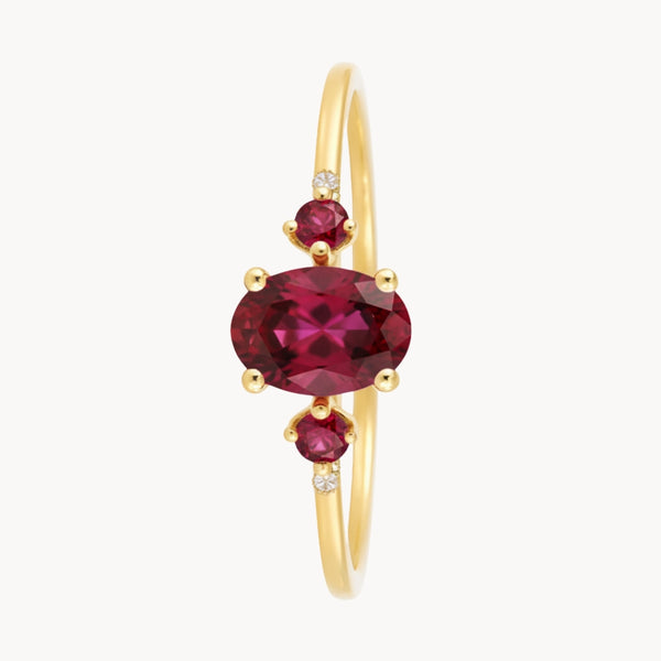 ANILLO DIAMANTES Y RUBIES LOVISA