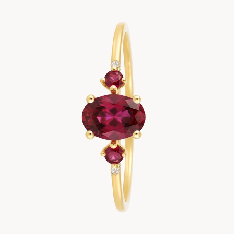 ANILLO DIAMANTES Y RUBIES LOVISA