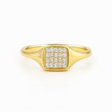 ANILLO SELLO CON DIAMANTES JOLENE