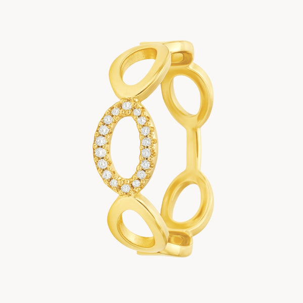ANILLO OVALOS CON DIAMANTES KAIA