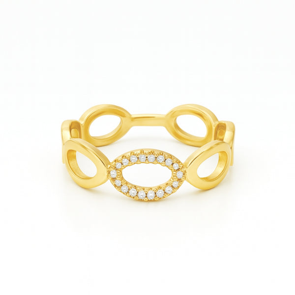 ANILLO OVALOS CON DIAMANTES KAIA