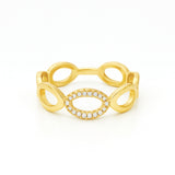 ANILLO OVALOS CON DIAMANTES KAIA