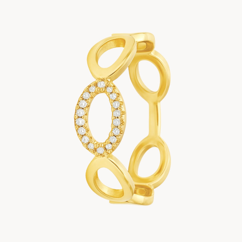 ANILLO OVALOS CON DIAMANTES KAIA