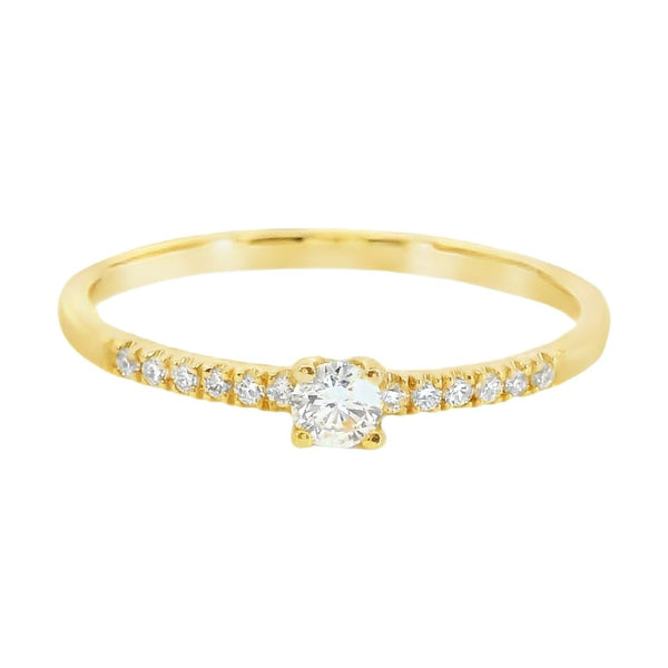 ANILLO SOLITARIO CON DIAMANTES 0.15 QUILATES MABELLE