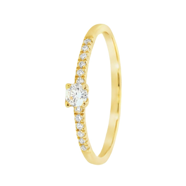 ANILLO SOLITARIO CON DIAMANTES 0.15 QUILATES MABELLE