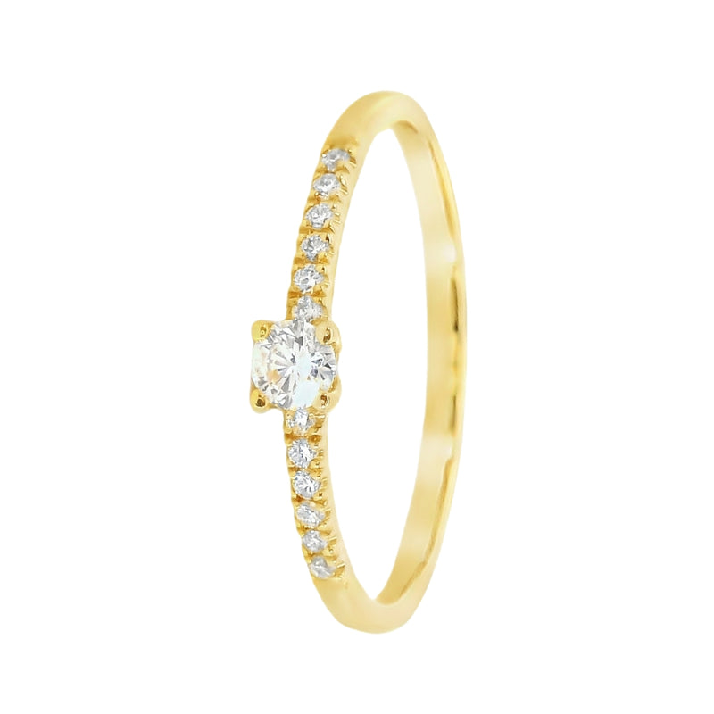 ANILLO SOLITARIO CON DIAMANTES 0.15 QUILATES MABELLE