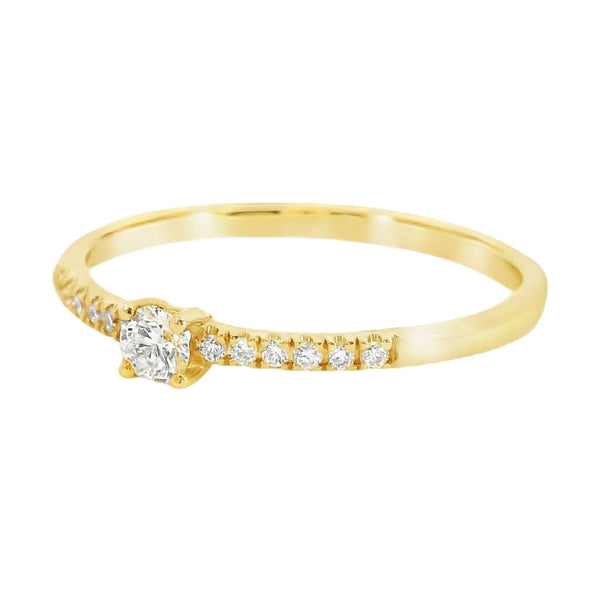ANILLO SOLITARIO CON DIAMANTES 0.15 QUILATES MABELLE