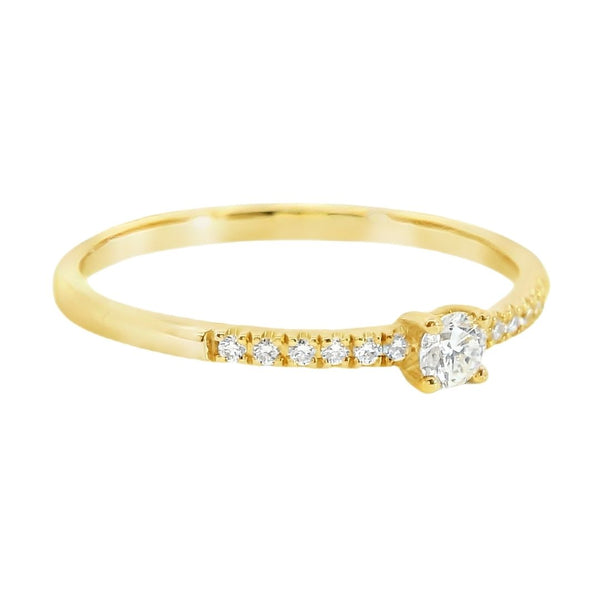 ANILLO SOLITARIO CON DIAMANTES 0.15 QUILATES MABELLE