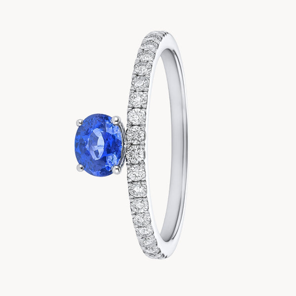 ANILLO ZAFIRO Y DIAMANTES NADIYE