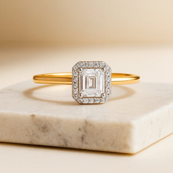 ANILLO ORO ROSA CON DIAMANTES JILLIE