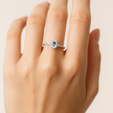 ANILLO AGUAMARINA Y DIAMANTES RENATA