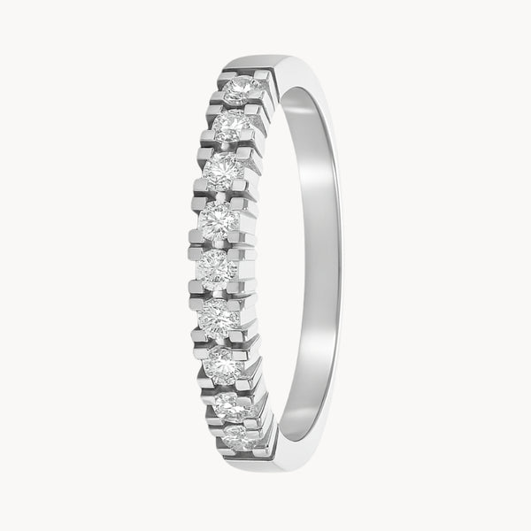 ANILLO MEDIA ALIANZA CON DIAMANTES 0.37 QUILATES SUVI