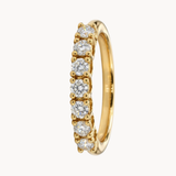 ANILLO MEDIA ALIANZA SIETE DIAMANTES BRILLANTES