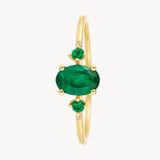 ANILLO DIAMANTES Y ESMERALDAS LOVISA