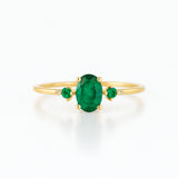 ANILLO DIAMANTES Y ESMERALDAS LOVISA