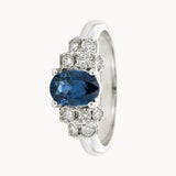 ANILLO ART DECO ZAFIRO Y RACIMO DE DIAMANTERS