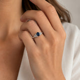 ANILLO ART DECO ZAFIRO Y RACIMO DE DIAMANTERS