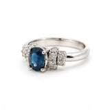 ANILLO ART DECO ZAFIRO Y RACIMO DE DIAMANTERS