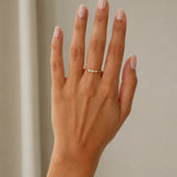 Anel trio chaton com diamantes