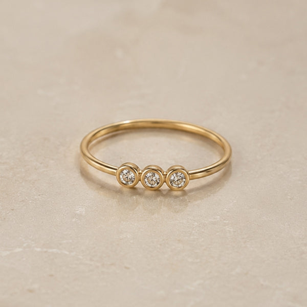 ANILLO TRIO CHATON CON DIAMANTES