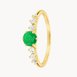 ANILLO ESMERALDA Y DIAMANTES ARISHA