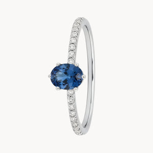 ANILLO TOPACIO LONDON BLUE Y DIAMANTES NABILA